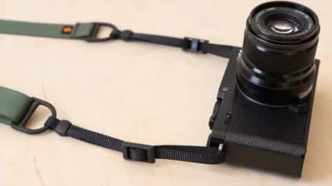 F1 Flat Mount Camera Strap on Fuji X-E4