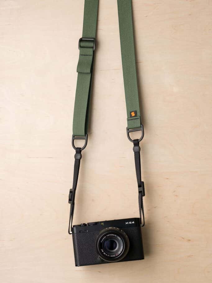F1 Flat Mount Camera Strap in Camo Green