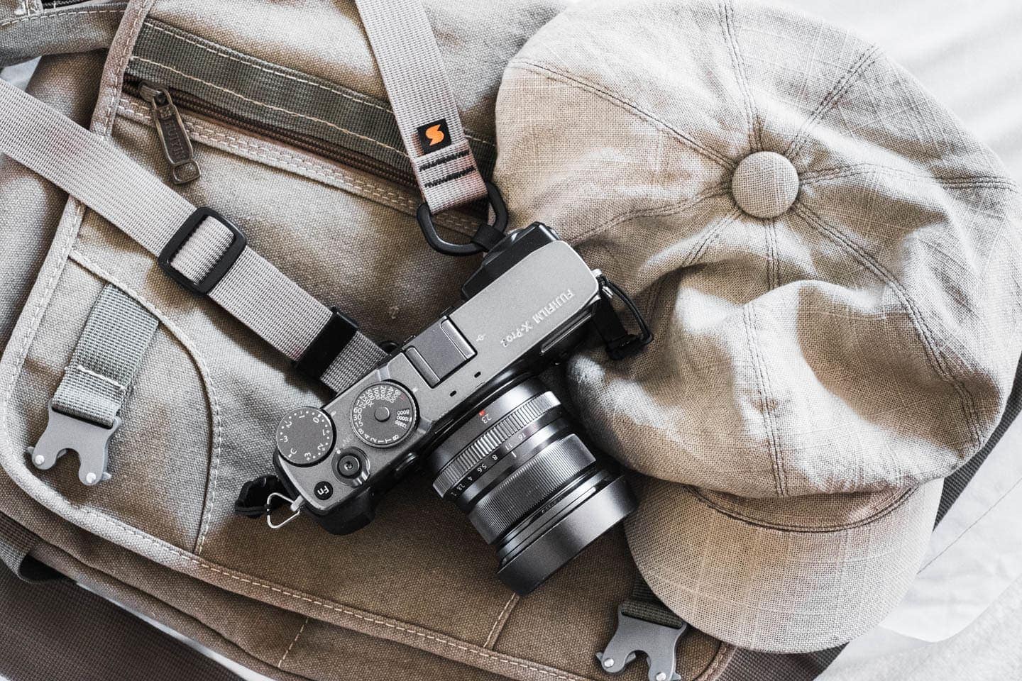 Charlene Winfred's Fuji X-Pro2 with a Desert Tan Simplr M1a