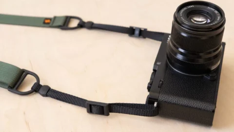 F1 Flat Mount Camera Strap on Fuji X-E4
